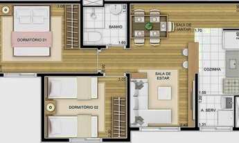 Imagem 5: Apartamento Residencial Anaua - Hortolandia (44m2