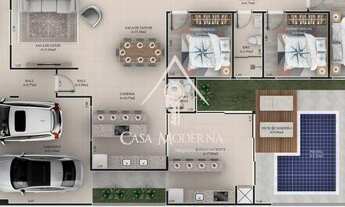 Imagem 2: Casa nova, terra com piscina e área gourmet, acabamento alto padrao