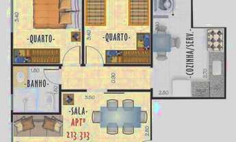 Imagem: Apartamento com 2 dormitórios à venda