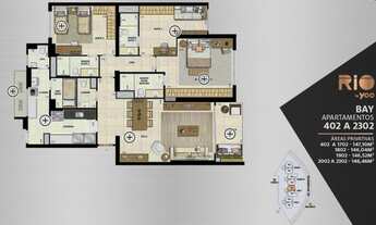 Imagem 3: Apartamento a venda possui 147 metros² com 3 quartos, 3 suítes, dep. Completa, 2 vagas. Fl