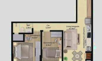 Imagem 2: Apartamento 2 Dormitórios para venda em Itapema - SC