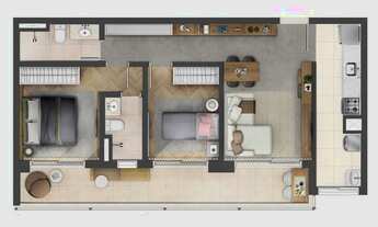 Imagem 3: Apartamento para venda tem 73 metros quadrados com 2 quartos em Vila Mariana - São Paulo
