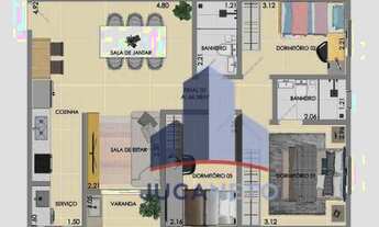 Imagem 4: Apartamento com 3 dormitórios à venda, 66 m² por R$ 360.000 - Vila Guarani - Mauá/SP
