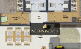 Imagem 6: Apartamento com 2 dormitórios à venda, 65 m² por R$ 54.000 - Caiçara - Praia Grande/SP