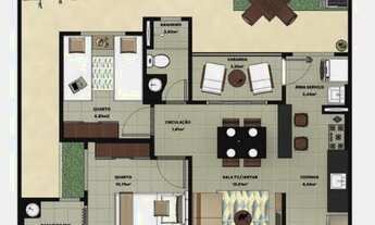 Imagem 5: Apartamento para venda com 59 metros quadrados com 2 quartos em Morumbi - Uberlândia - MG