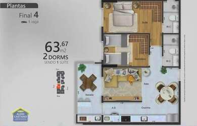 Imagem 6: 2 dormitórios na Guilhermina com 29 mil de entrada! Financia!