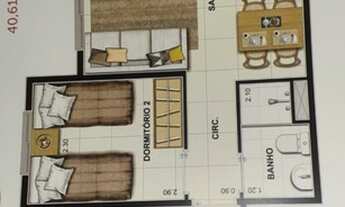 Imagem 3: Lindo apartamento na região central próximo do metrõ e comércio sendo 2 dormitórios