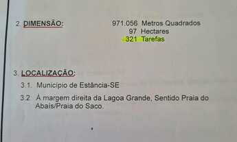 Imagem 2: Área com 40 tarefas entre Abais e Praia do Saco