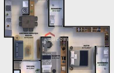 Imagem 5: Apartamento em Rua Orlando João da Rosa - Nova Palhoça - Palhoça/SC