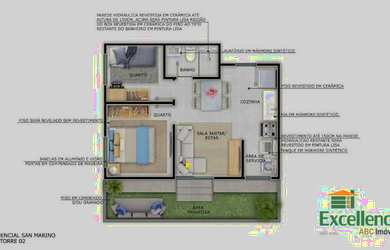 Imagem 2: Apartamento com 2 dormitórios à venda, 36 m² por R$ 265.000 - Vila Palmares - Santo André