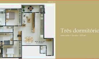 Imagem 2: Apartamento com duplex com 96 m² , 2 quartos a 300 metros do Passeio da Pedra Branca