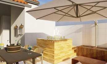 Imagem 2: Apartamento Duplex com 2 dormitórios à venda, 89 m² por R$ 520.000 - Campestre - Santo And