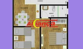 Imagem 3: Apartamento novo para alugar no Condomínio Serrano Vll - Guarulhos/SP por R$ 1.750,00