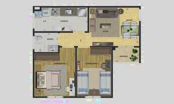 Imagem 5: Apartamento de 53 metros quadrados no bairro Jardim Abaeté com 2 quartos