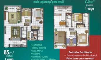 Imagem 2: Apartamento para Venda em Cuiabá, Parque Ohara, 3 dormitórios, 1 suíte, 2 banheiros, 1 vag