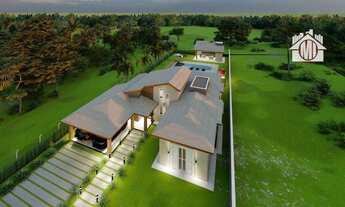 Imagem 2: Linda chácara em fase de construção, aceita financiamento, 3 suítes, piscina, paisagismo à