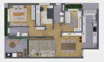 Imagem 3: APARTAMENTO com 2 dormitórios à venda por R$ 851.801,19 no bairro Bigorrilho - CURITIBA