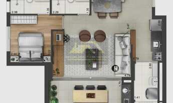 Imagem 7: APARTAMENTO DE 1 DORMITÓRIO COM VAGA -LUME - 41 METROS