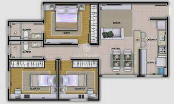 Imagem 2: Apartamento à venda 3 quartos 1 suíte 2 vagas - Serra