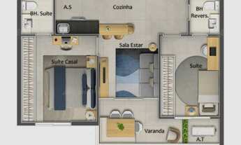 Imagem 2: Apartamento 2 quartos em Praia da Costa