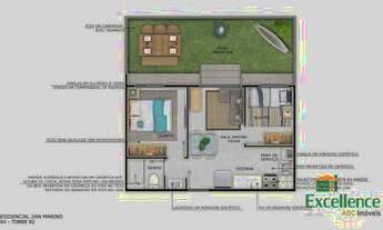 Imagem 3: Apartamento com 2 dormitórios à venda, 36 m² por R$ 265.000 - Vila Palmares - Santo André