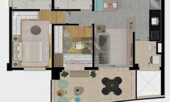 Imagem 2: EXPAND PINHEIROS - 1 SUITE E 1 VAGA DETERMINADA - 49 METROS