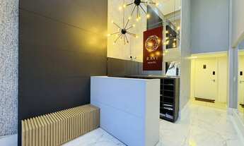 Imagem 3: Studio mobiliado com VAGA no Edifício Ravi Mercês, Sacada com churrasqueira - Curitiba - P