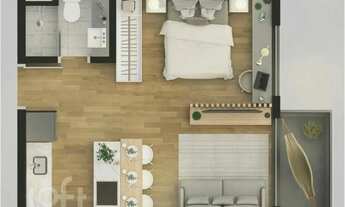 Imagem 4: Apartamento à venda em Bom Fim com 34 m², 1 quarto, 1 vaga