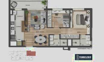 Imagem 5: Apartamento para Venda - 44.25m², 1 dormitório, 1 vaga - Passo da Areia