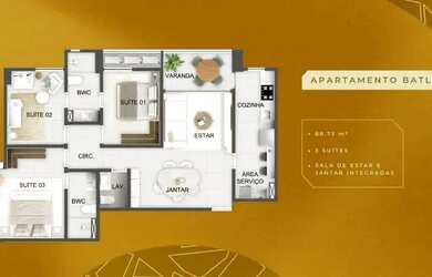 Imagem 7: Parador de Gaudí | Lançamento Incrível nas Graças| 3 quartos | 3 suítes | 88m²