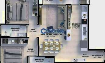 Imagem 3: Apartamento 03 dormitórios no centro da Pedra Branca em Palhoça