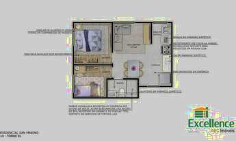 Imagem 4: Apartamento com 2 dormitórios à venda, 36 m² por R$ 265.000 - Vila Palmares - Santo André