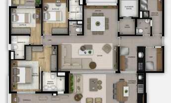 Imagem 4: APARTAMENTOS DE 3 SUITES E 3 VAGAS DEMARCADAS - TRÍAD VILA NOVA CONCEICAO