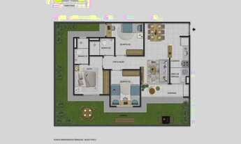 Imagem 4: Apartamento para venda possui 61 metros quadrados com 3 quartos em Ceilândia Norte - Brasí