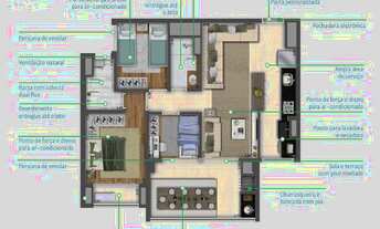 Imagem 2: Apartamento 78m2 - 3 Quartos, Varanda Gourmet, 1 vaga, 2 banheiros, Vila Prudente