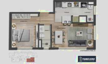 Imagem 7: Apartamento para Venda - 44.25m², 1 dormitório, 1 vaga - Passo da Areia