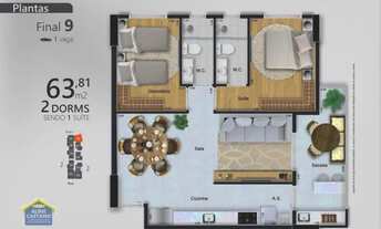 Imagem 2: 2 dormitórios na Guilhermina com 29 mil de entrada! Financia!