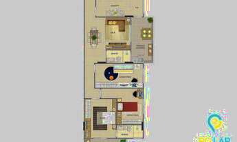 Imagem 2: Apartamento com 3 dormitórios à venda, 91 m² por R$ 510.000,00 - Canto do Forte - Praia Gr