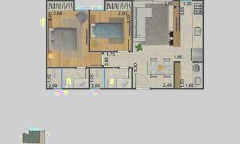 Imagem 7: Apartamento 2 quartos sendo 1 suíte com varanda gourmet a venda no Bairro São Pedro em Jui