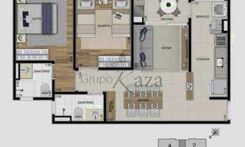 Imagem 5: Apartamento - Parque Industrial - Edifício Essência Parque - 62m² - 2 dormitórios