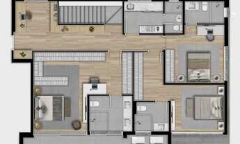 Imagem 7: COBERTURA DUPLEX - FACE NORTE | VARANDA BARIGUI