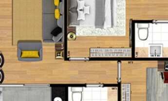 Imagem 3: Apartamento na planta -2 dormitórios 1 suite -75 m -2 vagas Jd Aquarius