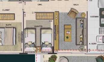 Imagem 5: Apartamento para venda tem 79 metros quadrados com 2 quartos