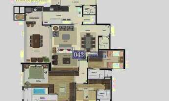 Imagem 5: Apartamento com 3 dormitórios para alugar, 165 m² por R$ 9.850,00/mês - Gleba Fazenda Palh