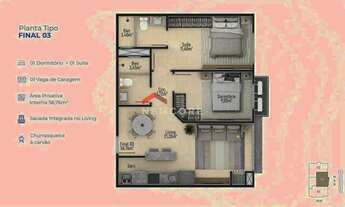 Imagem 5: Apartamento em Rua Frei Odorico Durieux - Centro - Navegantes/SC