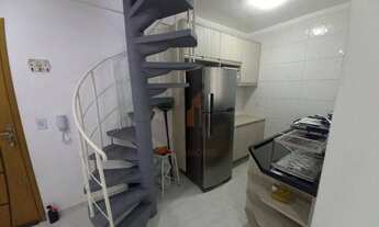 Imagem 3: Cobertura com 2 dormitórios para alugar, 95 m² por R$ 2.820,82/mês - Campestre - Santo And