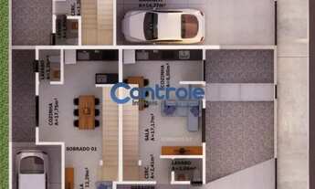 Imagem 7: Casa em construção com 03 dormitórios, sendo 01 suíte e 02 vagas no Sertão do Imaruim