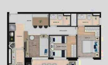 Imagem 2: Apartamento Vila Prudente, 70m, 2 quartos, 2 banheiros, varanda grande - ótima localização