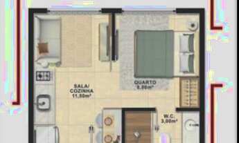 Imagem: Apto Quarto/Sala - Novo - Caminho das Árvores