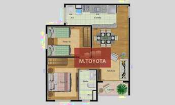 Imagem 2: Apartamento com 2 dormitórios para alugar, 50 m² por R$ 1.450,00/mês - Tremembe - São Paul